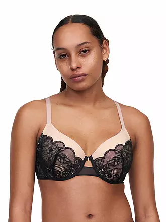 CHANTELLE | Soutien-gorge à armatures MIDNIGHT FLOWERS scarlet | schwarz